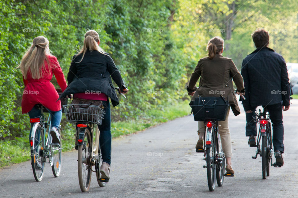 Friends on a bike ride 