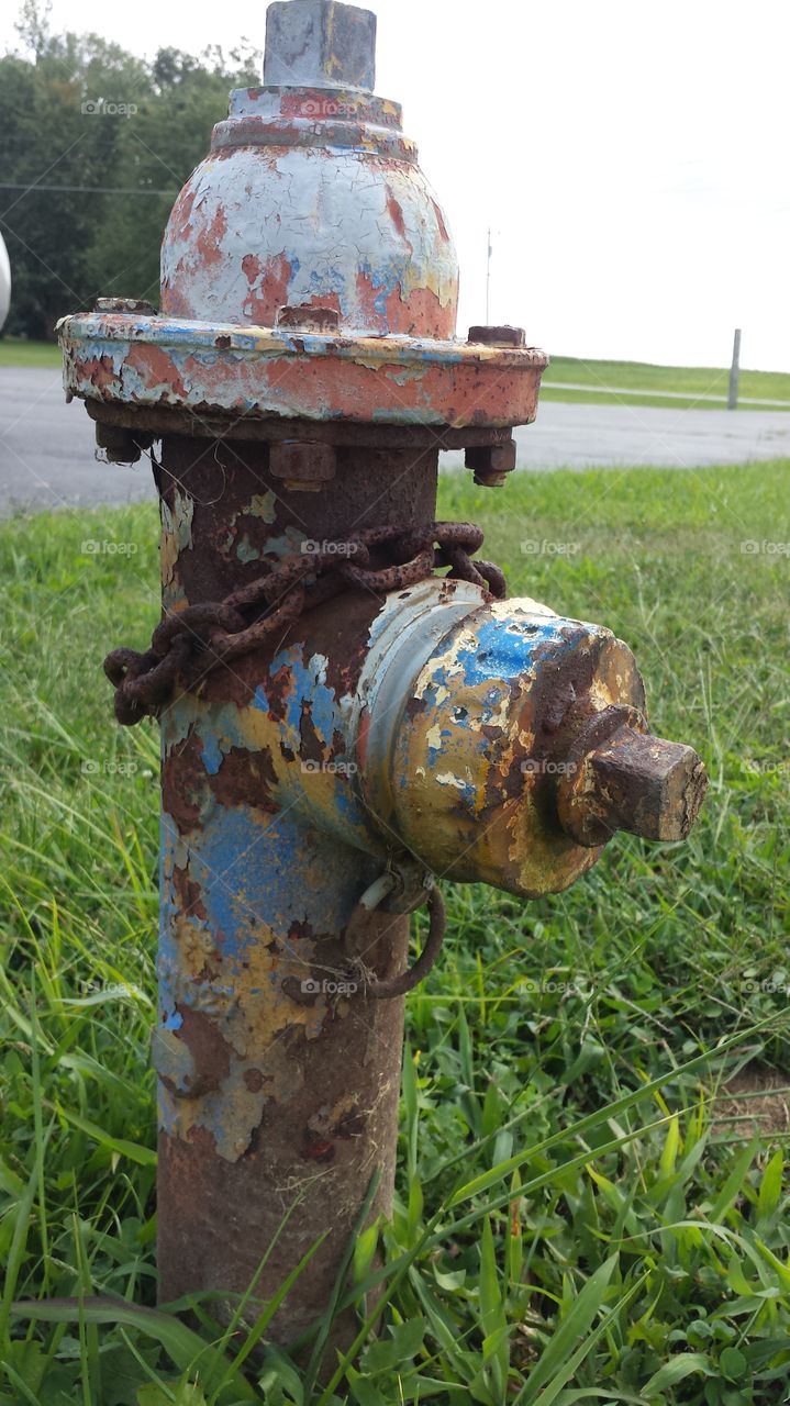 old fire hydrant. rusty fire hydrant