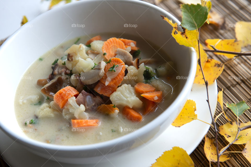 Mushrooms soup