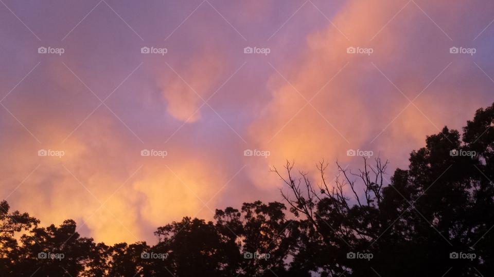 dreamsickle clouds. after a rainy afternoon.