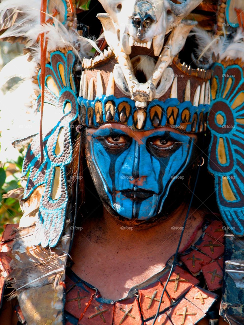 Tulum street performer, Mexico. Tulum street performer in Mexico