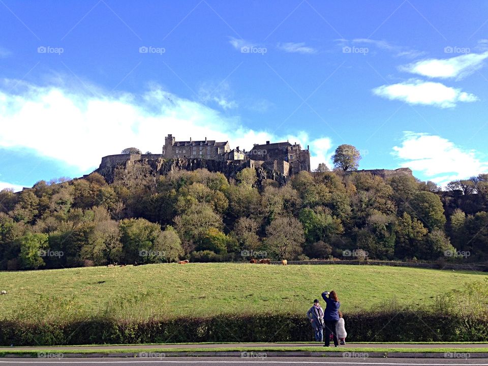 Looking up at Stirling Castle, Scotland