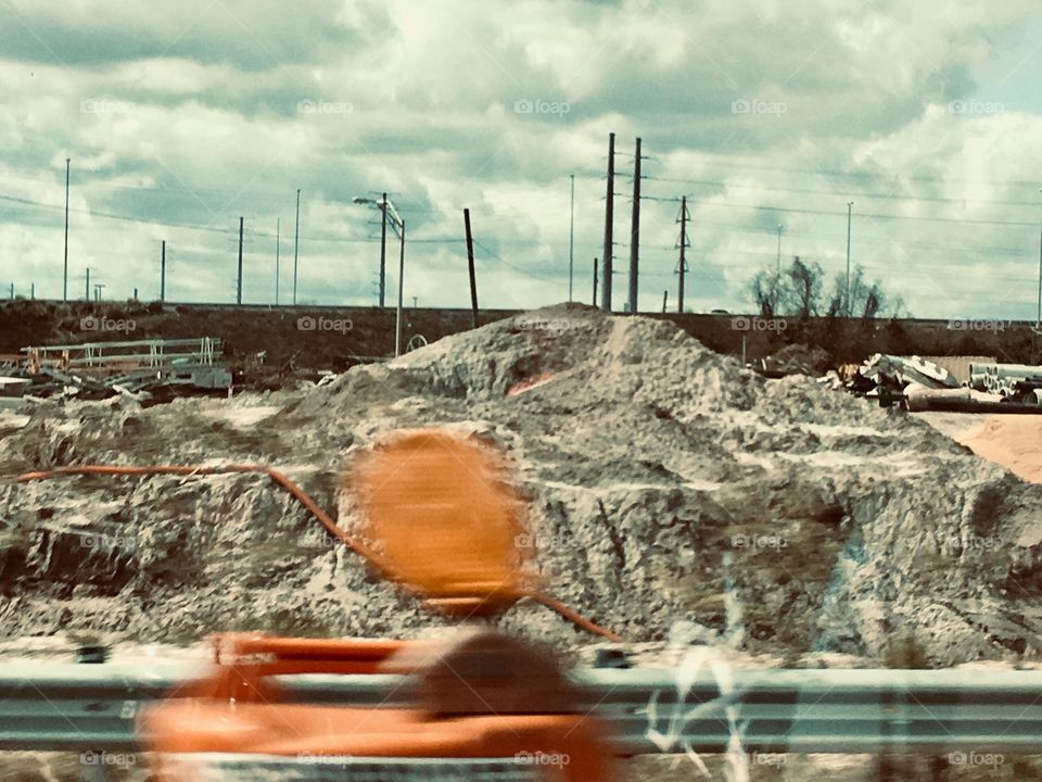 Construction zone on I4 in Orlando Florida 