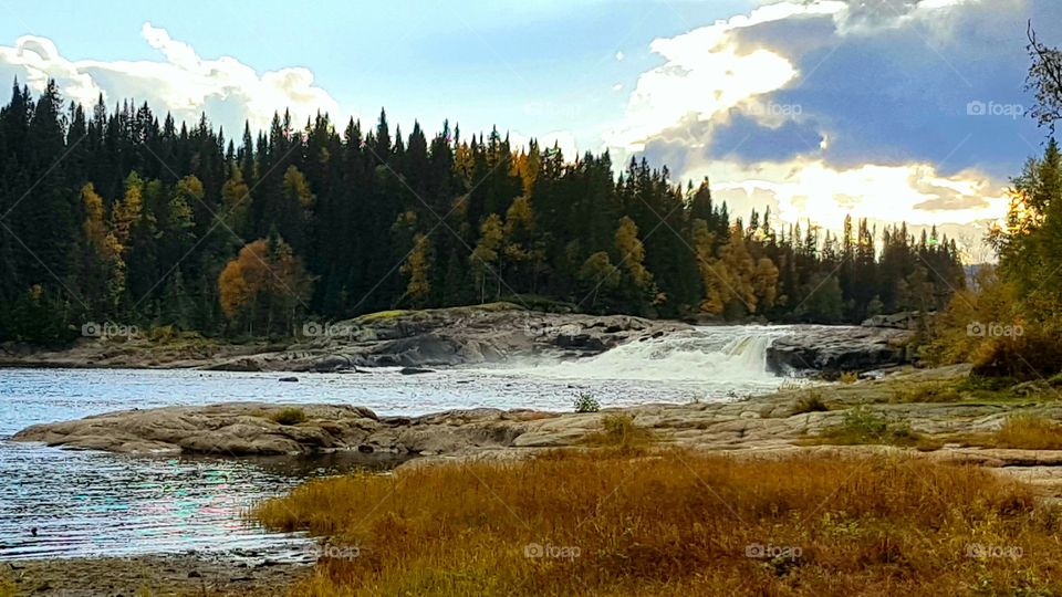 Waterfall in autumn view!