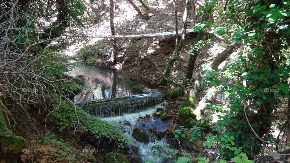 Greece Pavliani forest river bridge. Greece Pavliani forest river bridge