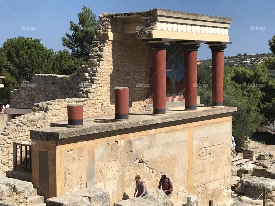 Knossos ancient sight Crete Greece 