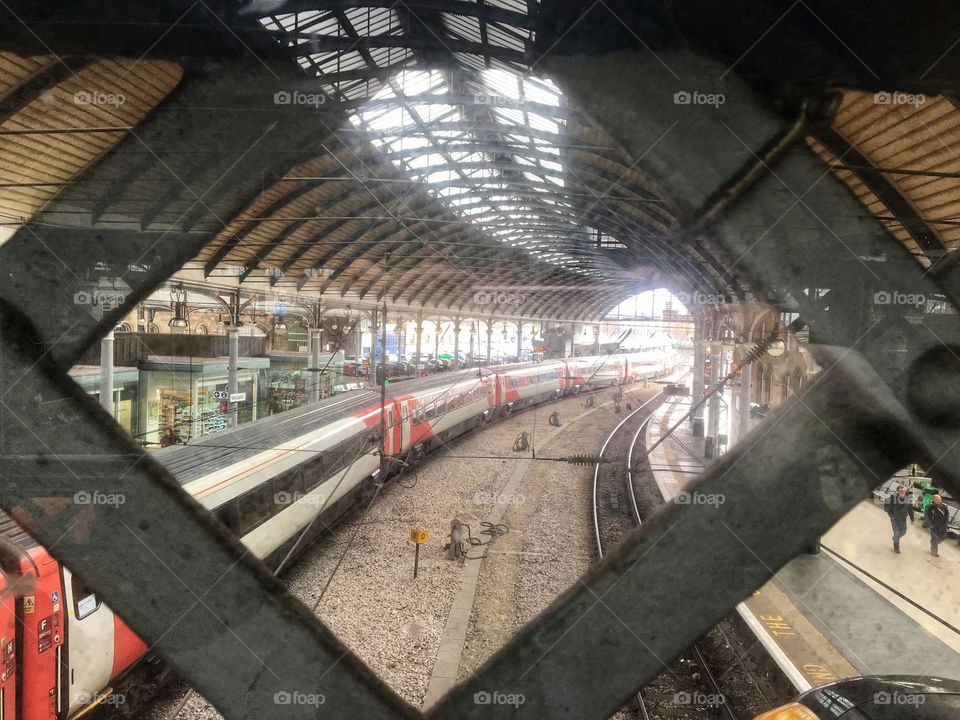 From A to B by Train ... Photo taken from a bridge inside Central Station Newcastle 