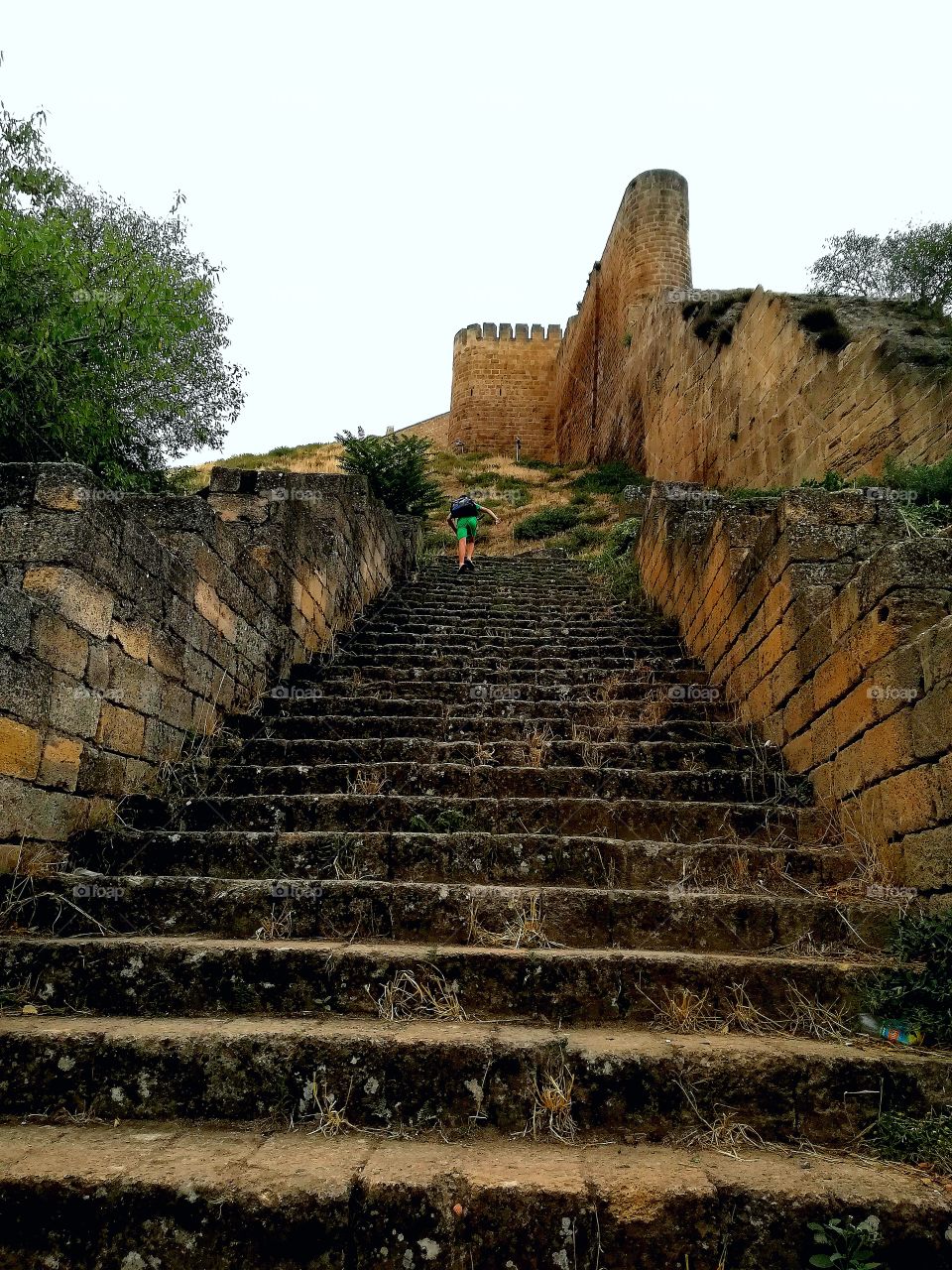 long stone staircase on the fortress