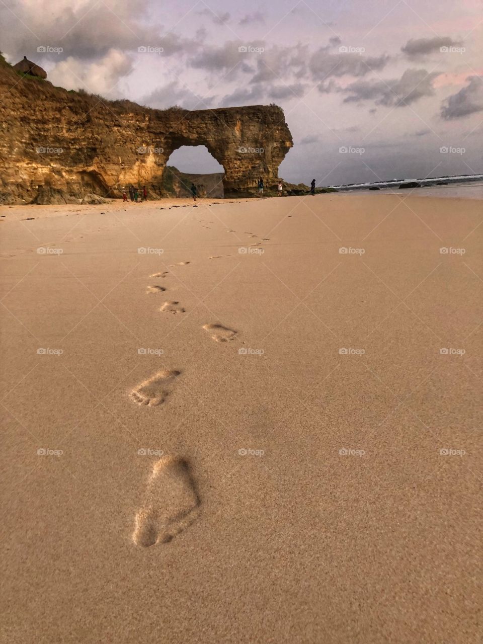 Footprint on sand