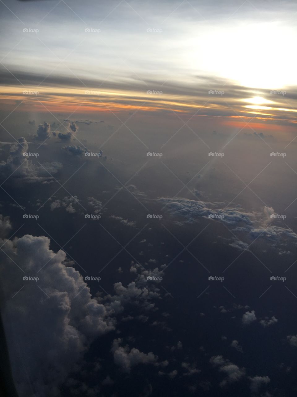 Cloud formations from an aeroplane 