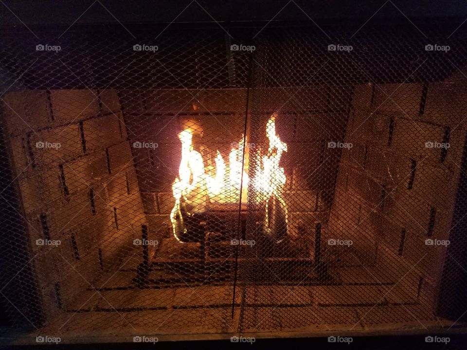Florida fireplace fire