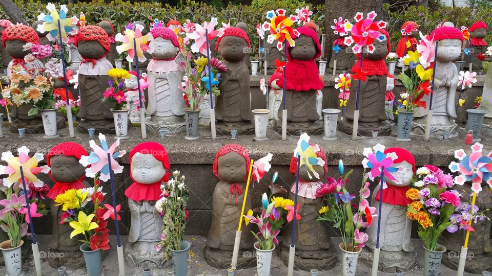 Jizō statues at Zōjō-ji Temple