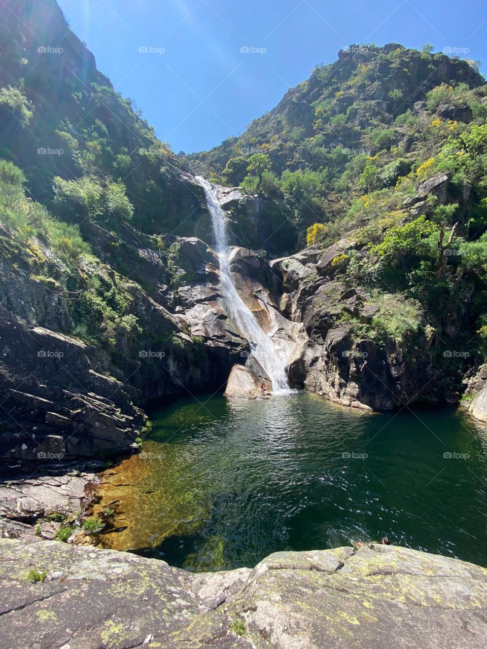 Exploring waterfall Cai d’Alto, Cerva, Vila Real.