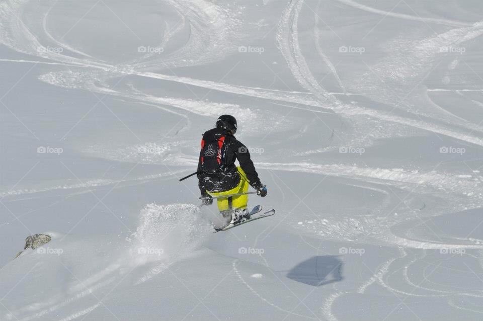 snow sun ski jump by JBMotillon