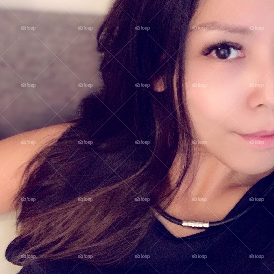 Asian mom with hair goals and lash goals 