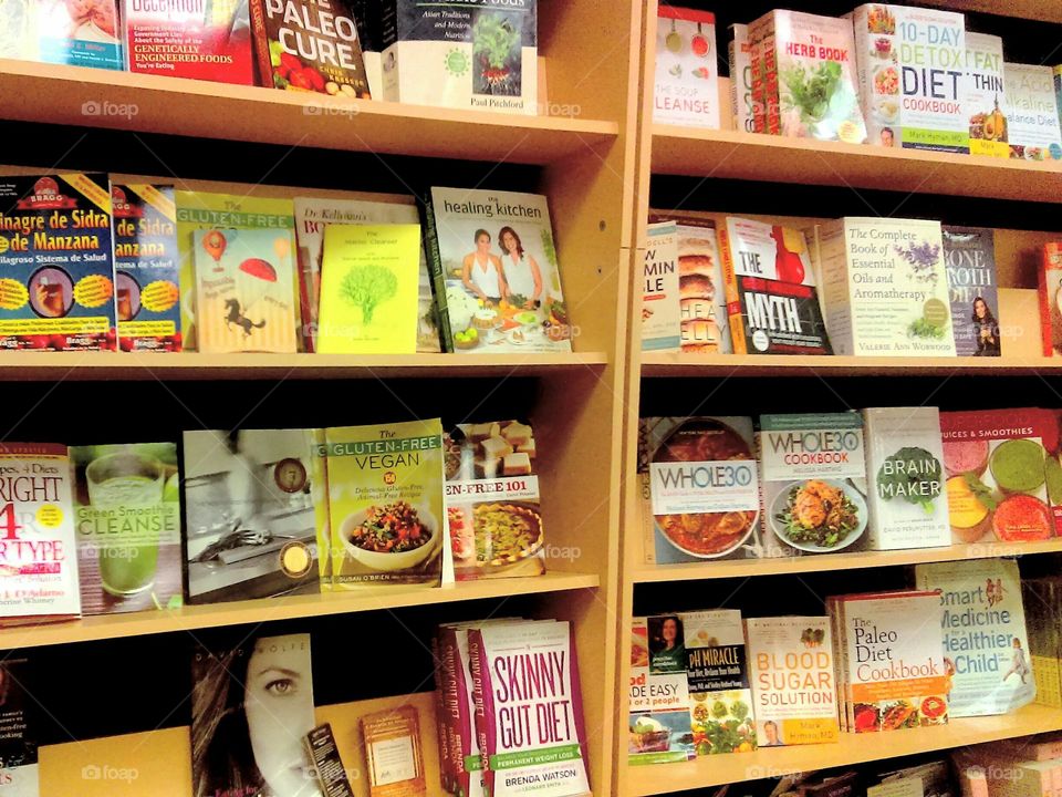 Nutrition, diet, vegan and health books
