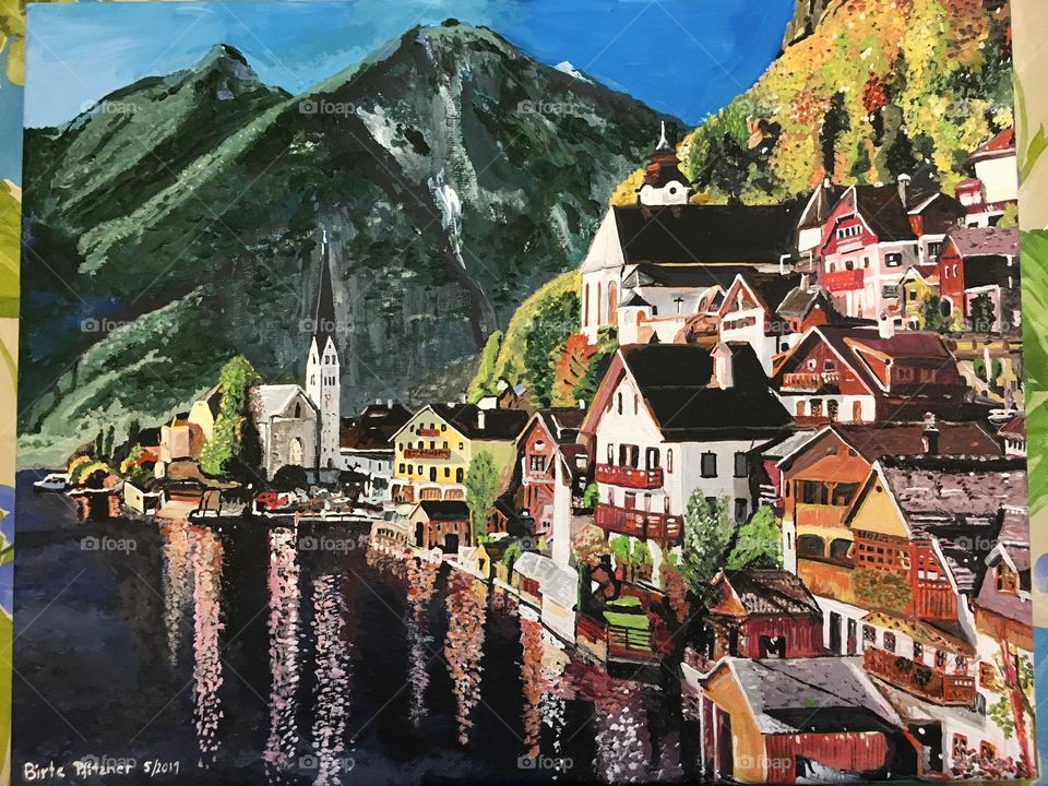 Hallstatt, Austria - my painting