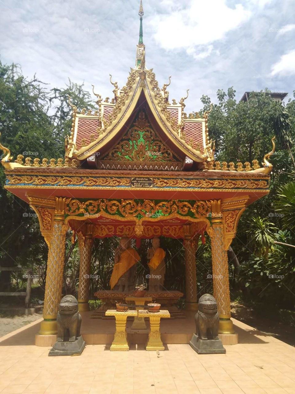 Beautiful temple in Vientiane Lao PDR.