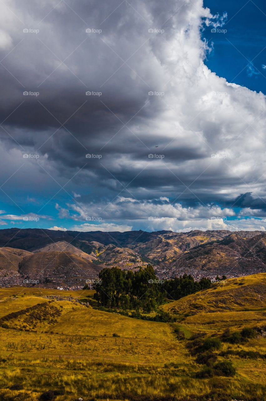 High angle view of landscape