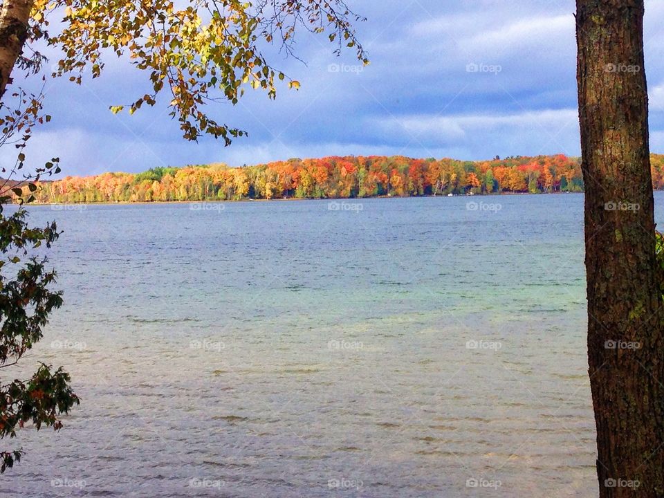 Fall colors on Lake Ann, Mi. 