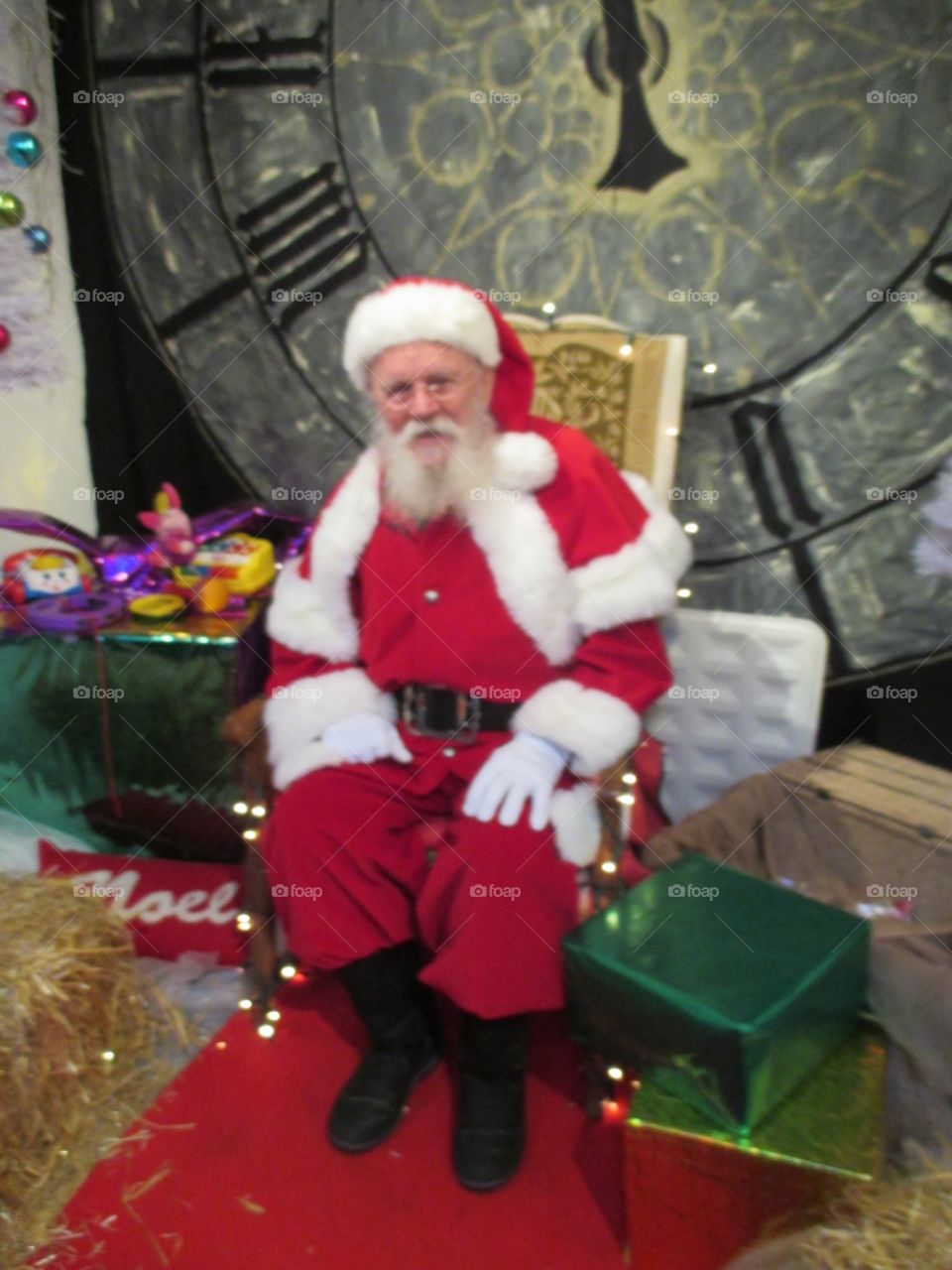 Santa Claus in grotto