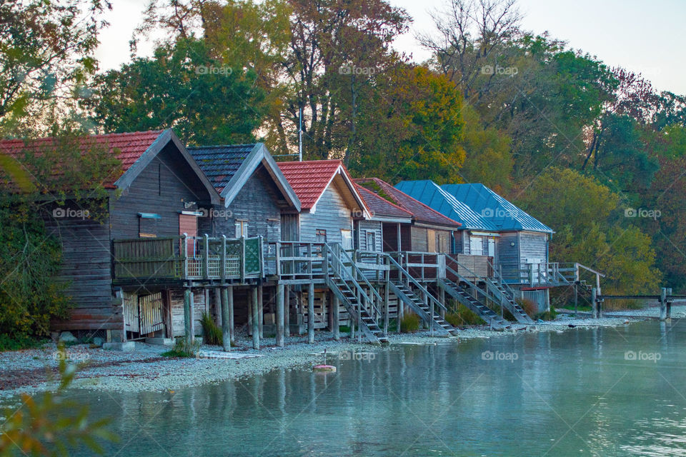 Stilthouses on a Bavarian Lake