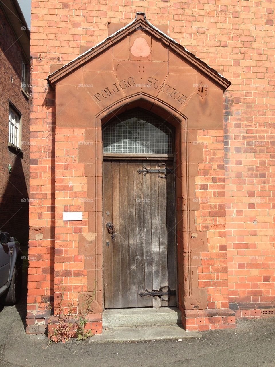 Brick doorway Police Station