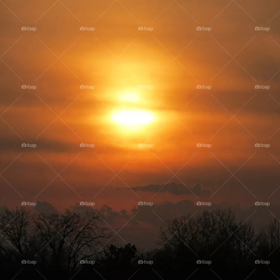 burning sunset