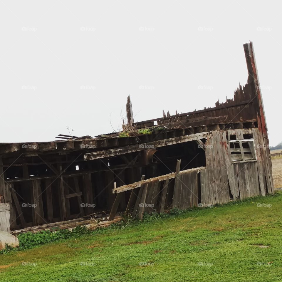 dilapidated barn