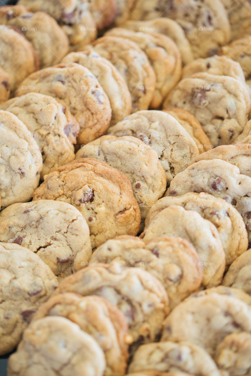 Freshly baked chewy cookies