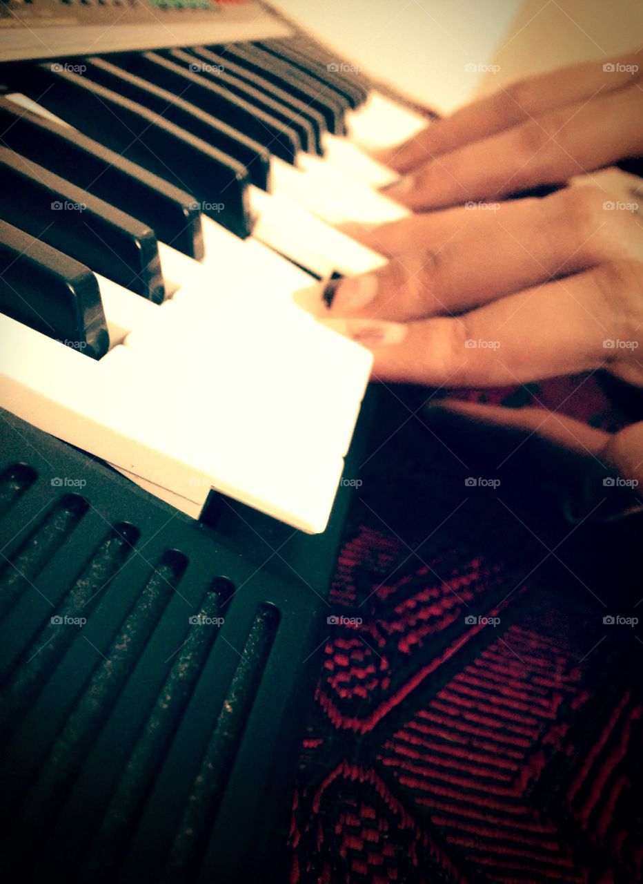 Musician Playing Casio