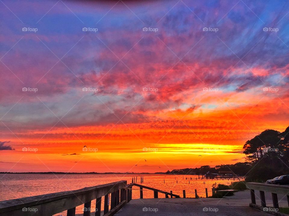 A gift from God. This magnificent sunset was taken in Santa Rosa sound