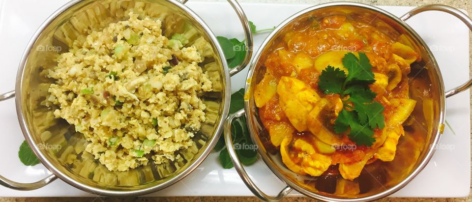 My Creation - Indian Curry & Cauliflower Rice