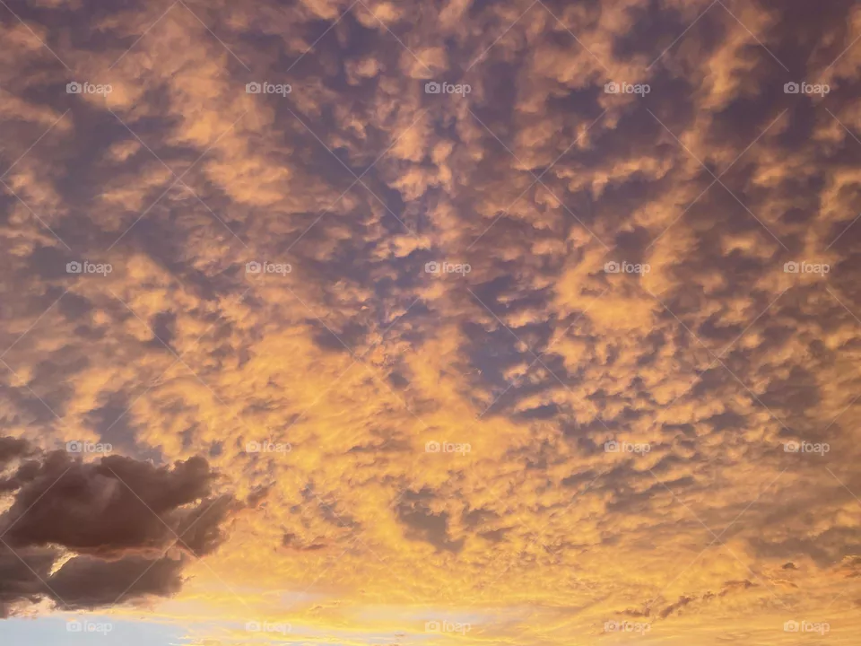 Golden clouds.