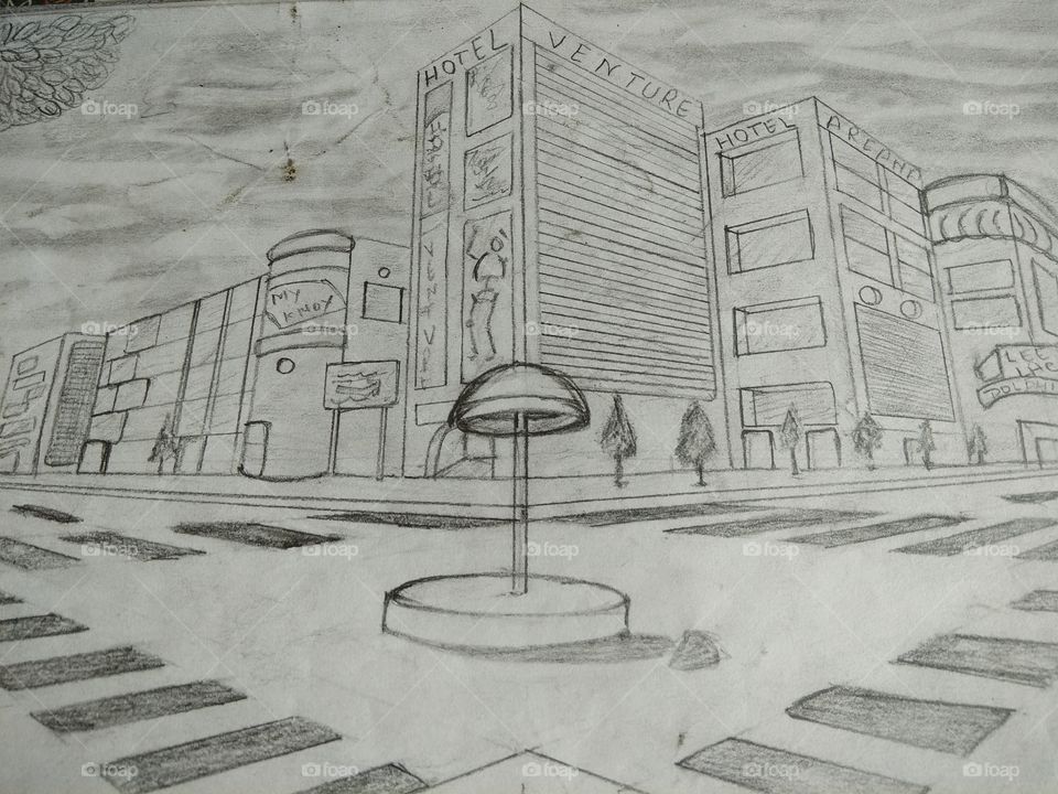 Outdoors hands sketching