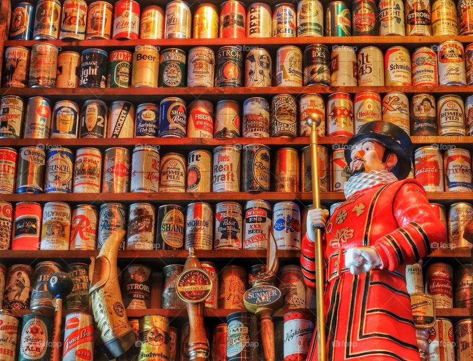 Huge Collection Of Beers In A British Pub. Collection Of Beers In A British Pub
