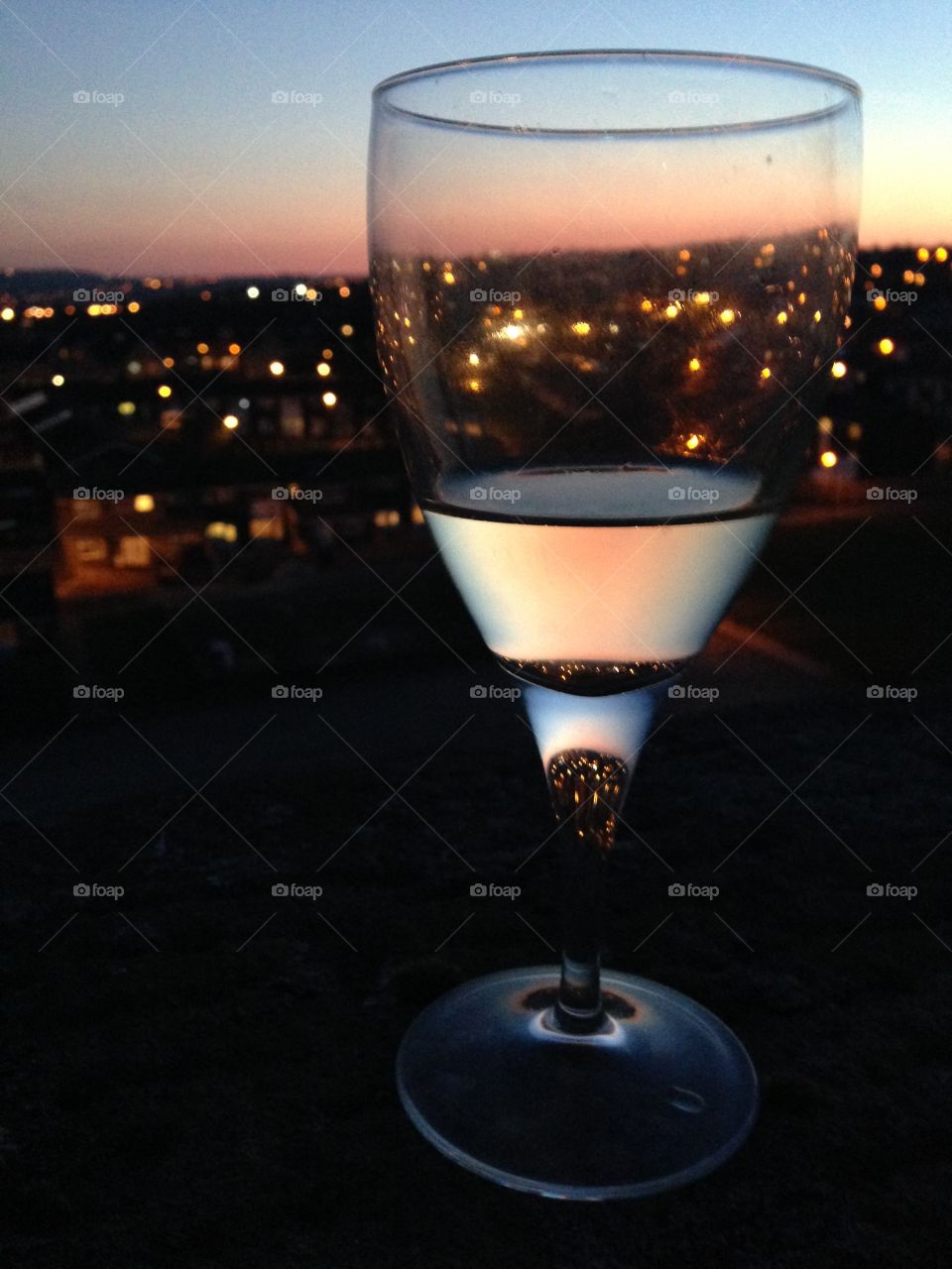 Wine at night.