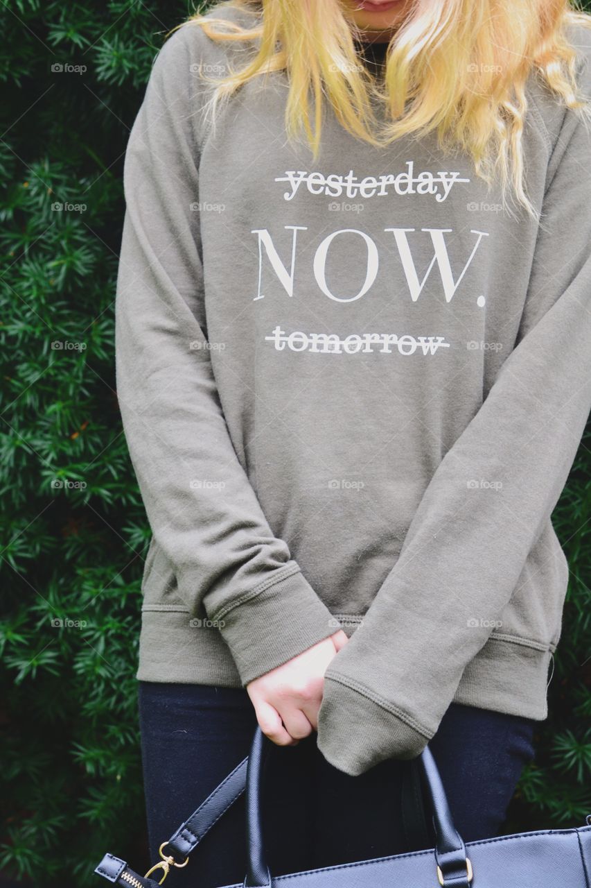 Sweater with text on