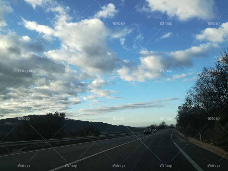 Clouds while going to Rome