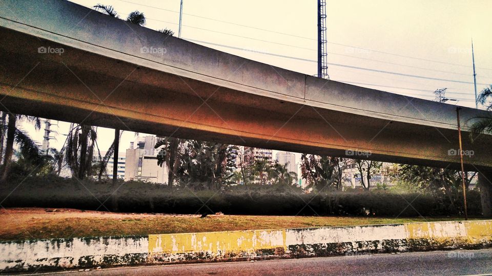 Unique angle of a Bridge in Sao Paulo