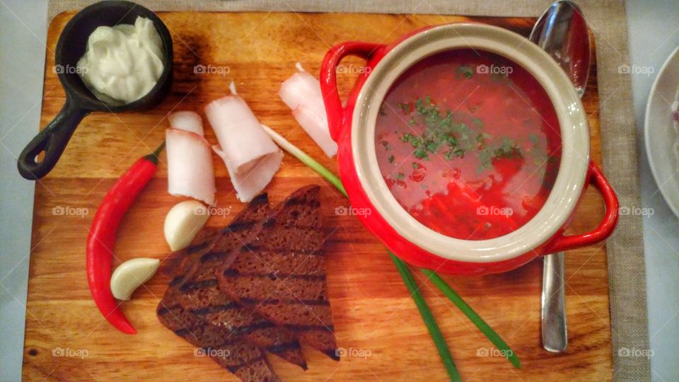 Mordivian borsch soup