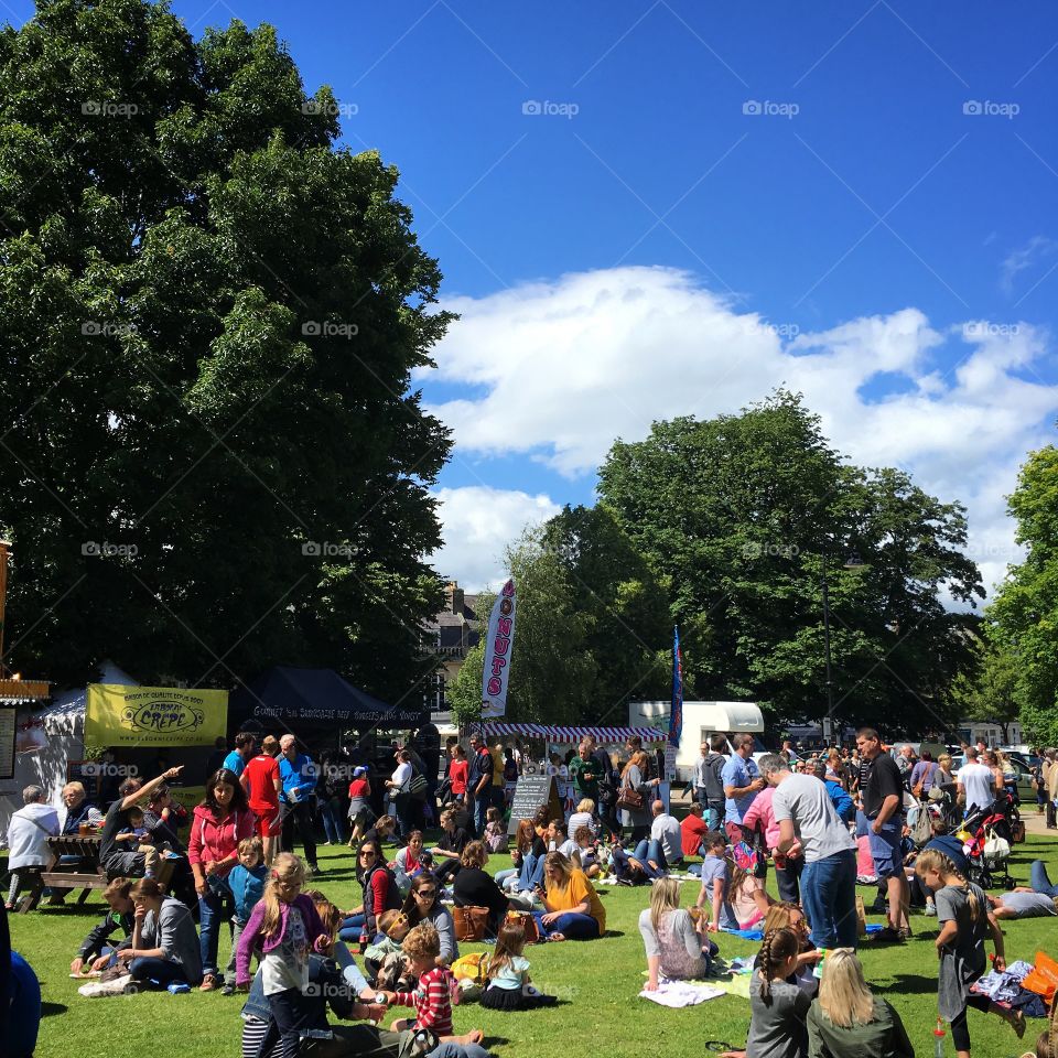 Midsummer fiesta in the park, Montpellier Gardens, Cheltenham, UK