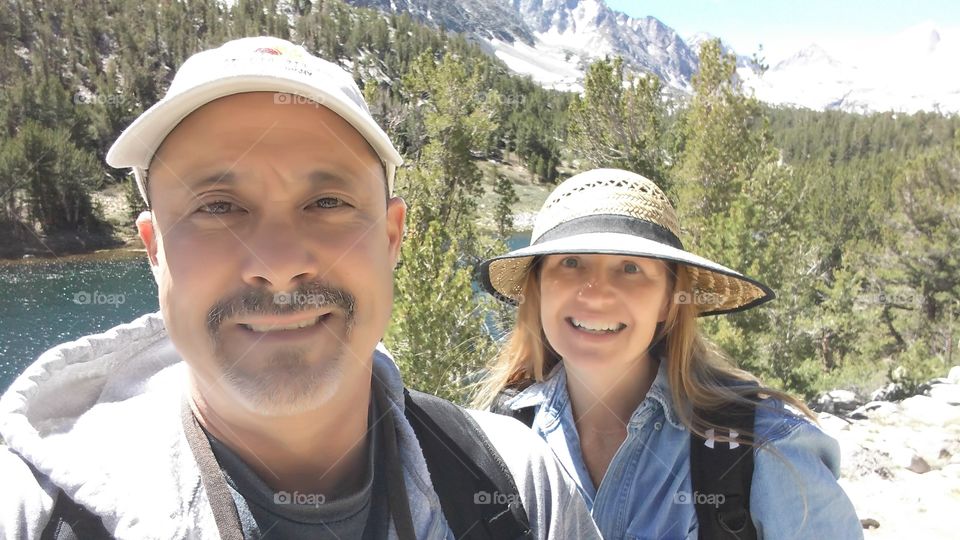 hiking selfie