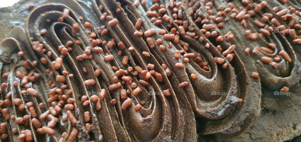 On the Plate - Delicious thick, chocolate Frosting.