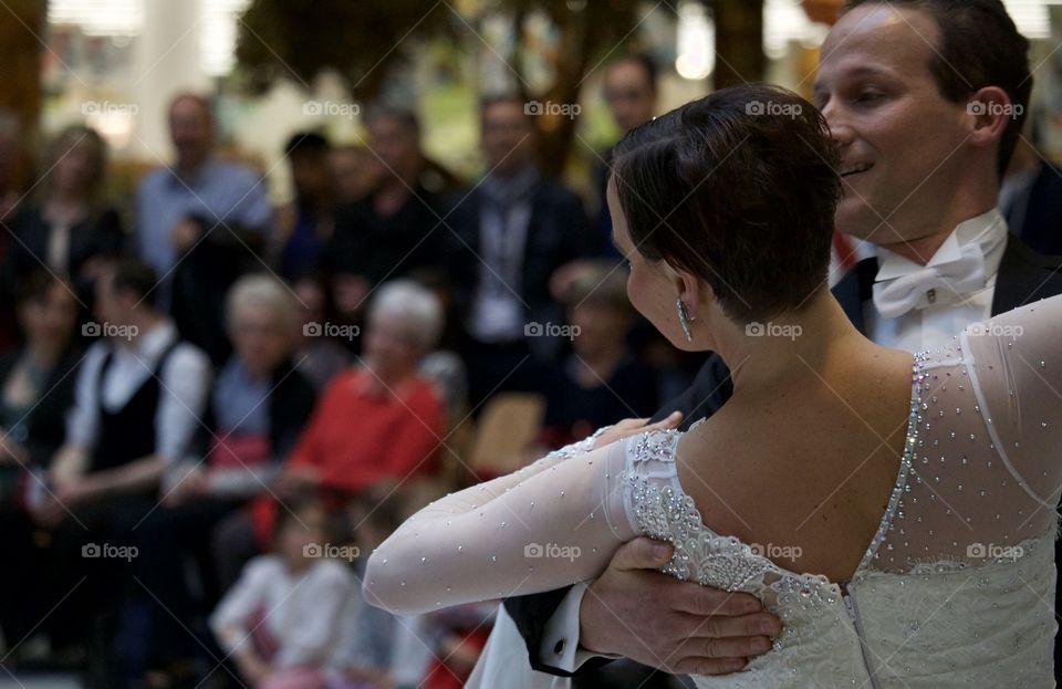 Couple Dancing  In A Dance Contest