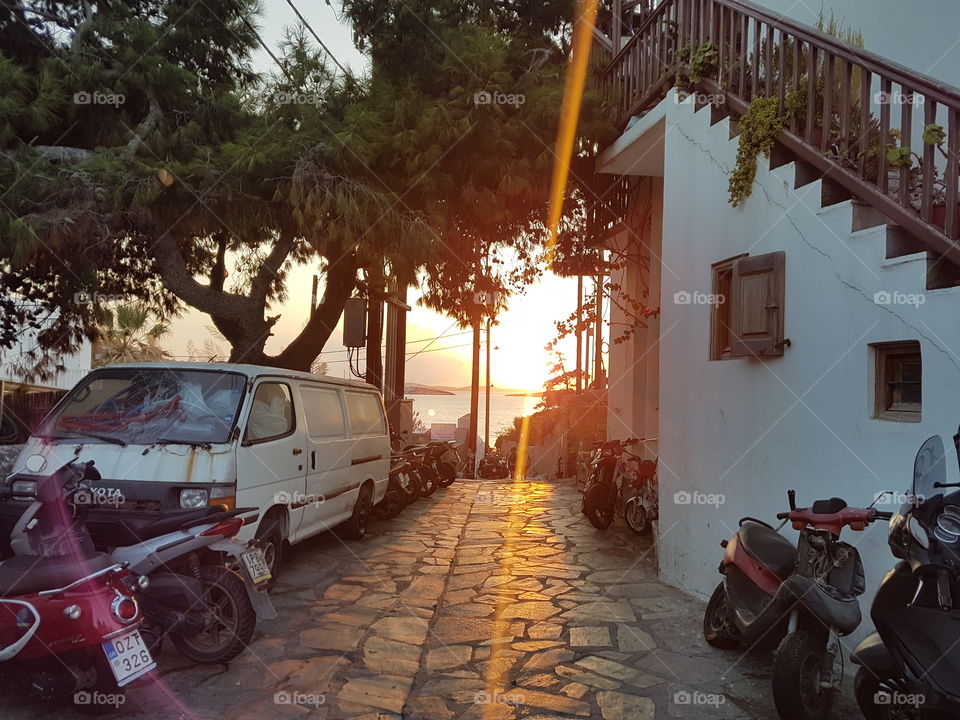 perfect sunset mykonos Greece