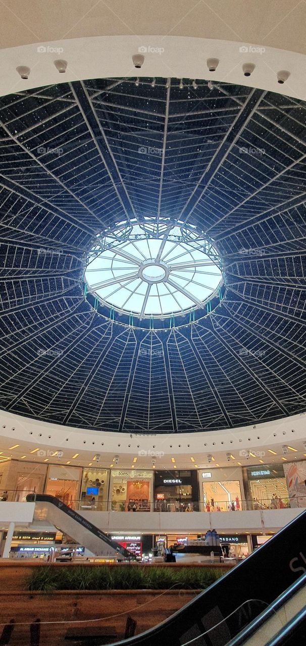 Dome shaped ceiling in Marina mall Dubai
