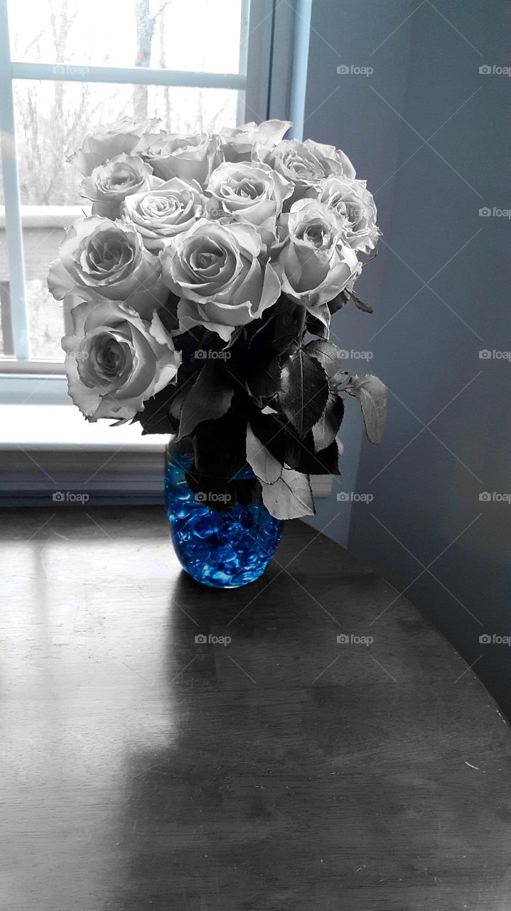 color pop blue vase