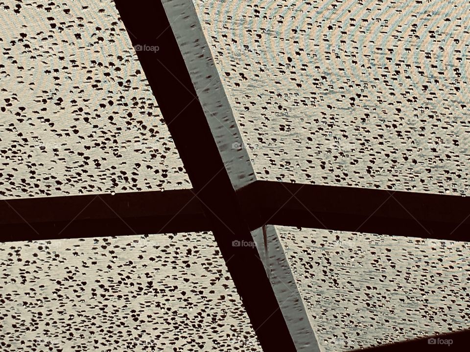 Rain on the screens in Florida on a rainy Sunday 