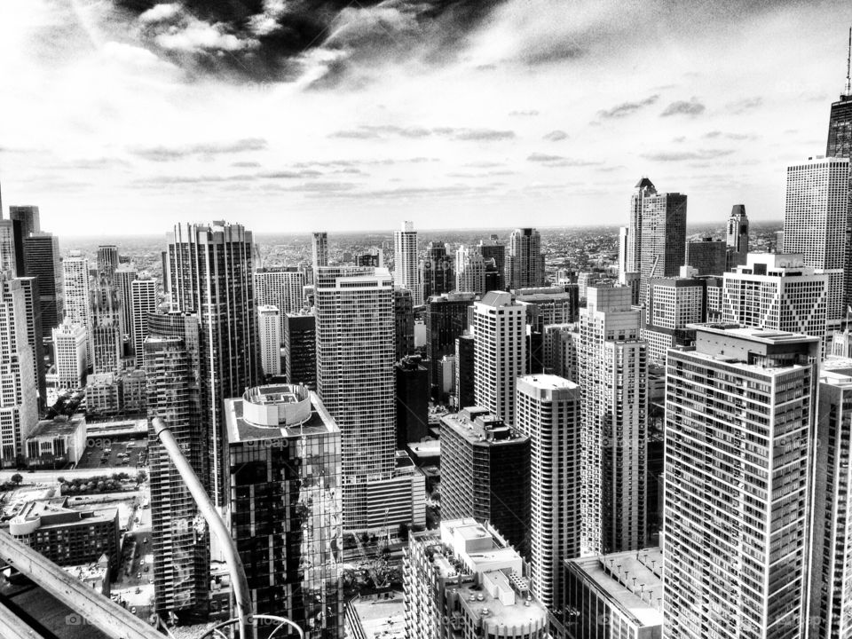 The Great city of Chicago. View from the Hancock building